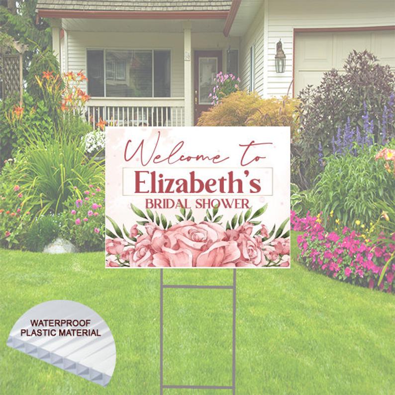 Bridal Shower Welcome Sign  Yard Sign  24"x 18"