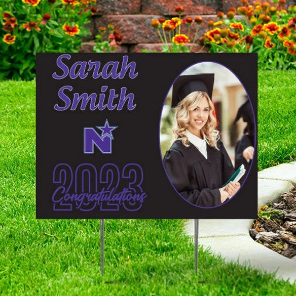 Graduation 2023 Yard Sign with Picture and Name
