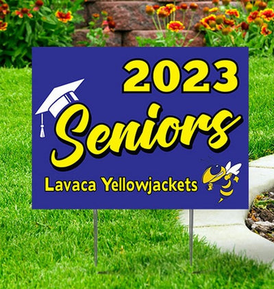 Graduate 2023 Yard Signs with Name &  Colors to choose.