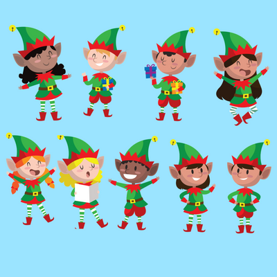 Christmas ELF  Yard Decoration, Style I, Includes Stake