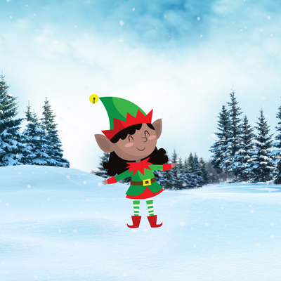 Christmas Elf Yard Decoration - Corrugated Plastic with Stakea. Style A