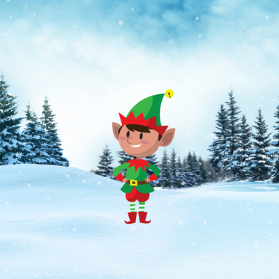 Christmas ELF  Yard Decoration, Style D, Includes Stake