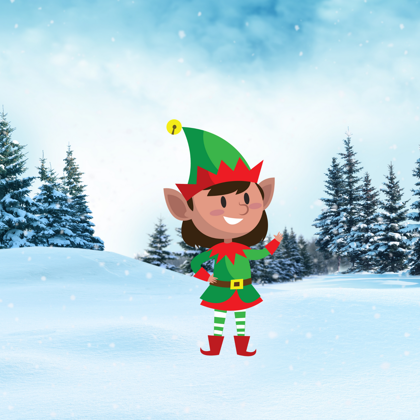 Christmas ELF  Yard Decoration, Style G, Includes Stake