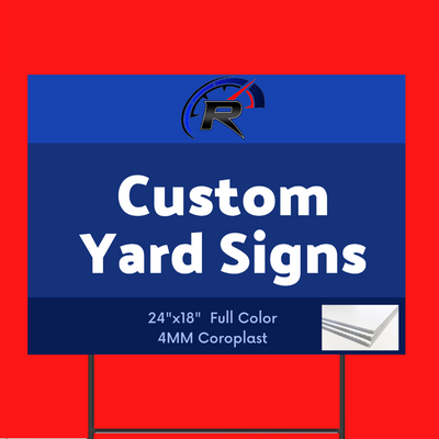 Starter Pack 24"x18" Coroplast Sign with H-Stake  Yard Signs