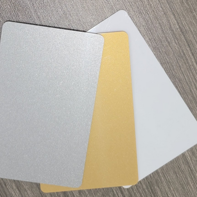 25 Plastic PVC Custom Print Business Cards: White, Silver, Gold