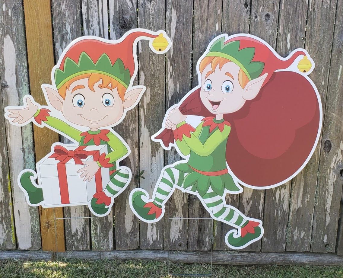 The Elves Christmas Yard Signs and Decoration