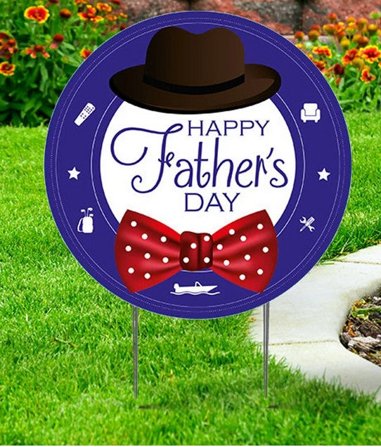 Cute Happy Father's Day Yard Sign 22"x22"
