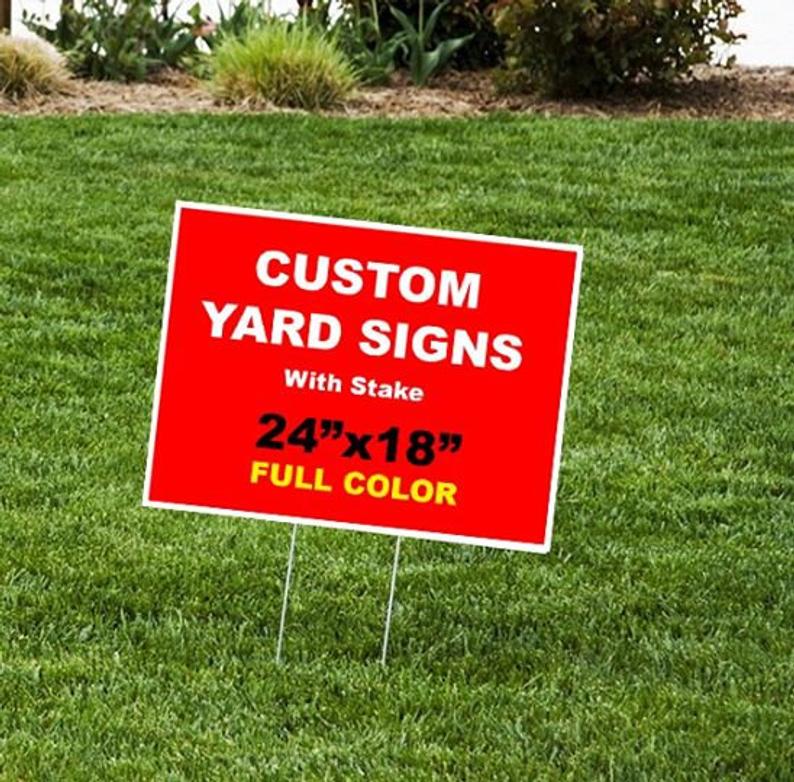 Happy Birthday Custom Yard Sign 24"x18"
