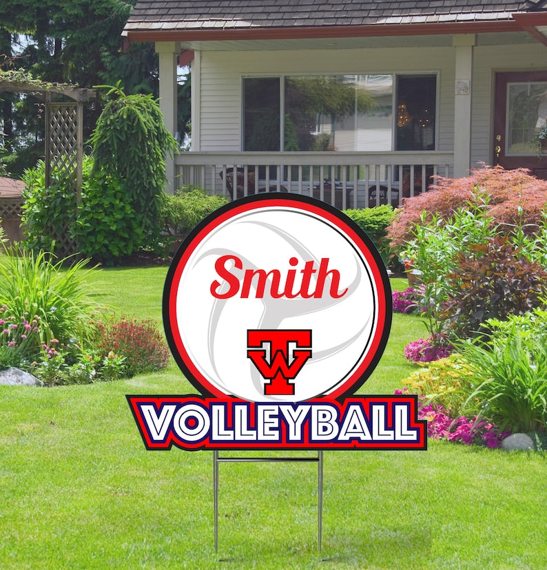 Volleyball School Spirit Yard Sign