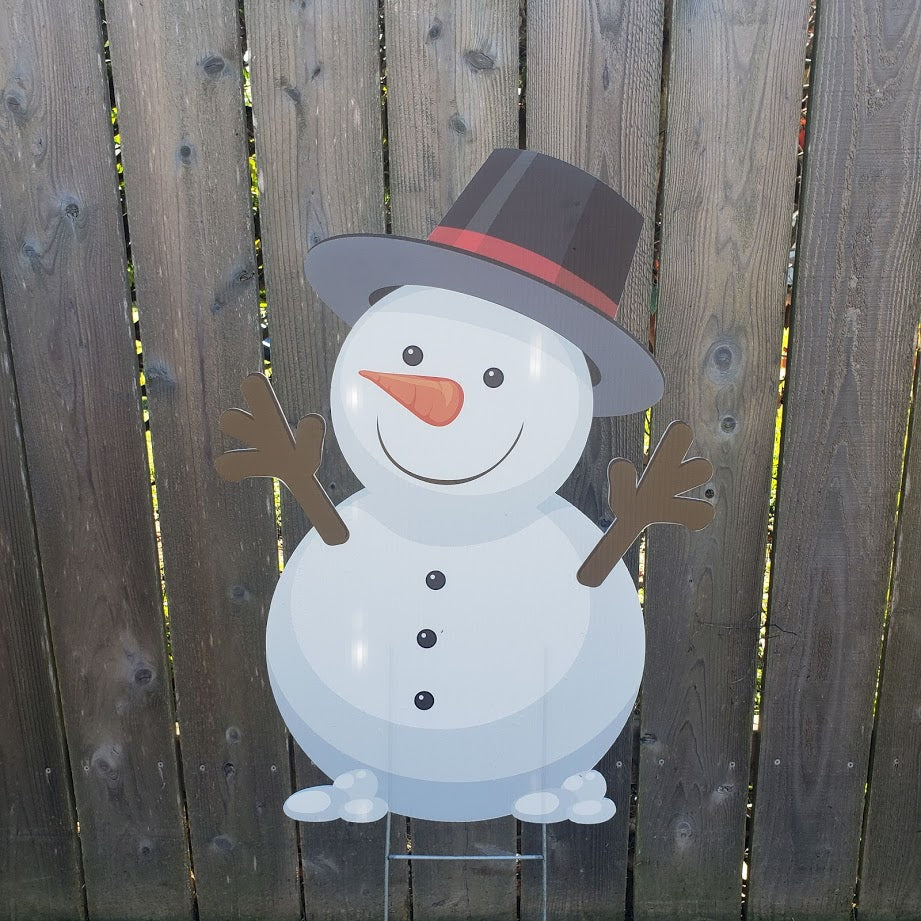 Frosty the Snowman Yard Sign Christmas Decoration